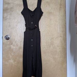 Zara black button up sleeveless dress